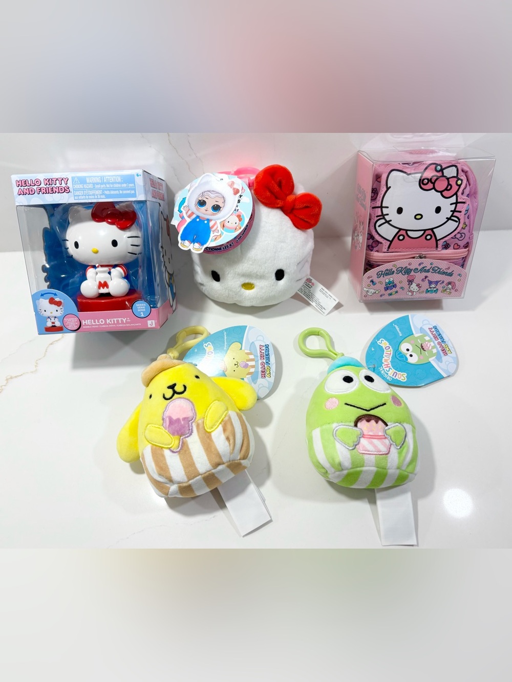 *HELLO KITTY HAUL !* 5 items: Squishmallows, Bobblehead, Plush, Etc ! NWT